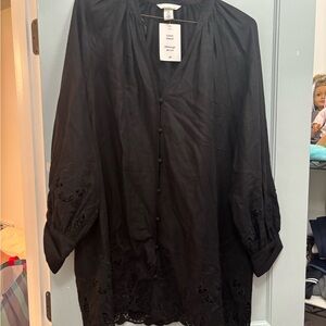 Black Button-Up Women's dress